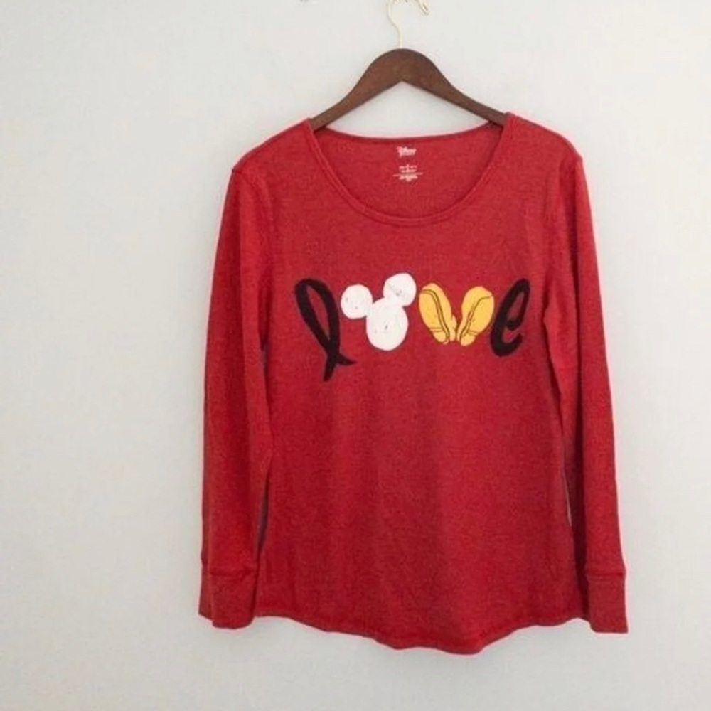 Mickey waffle l/s tee/top
